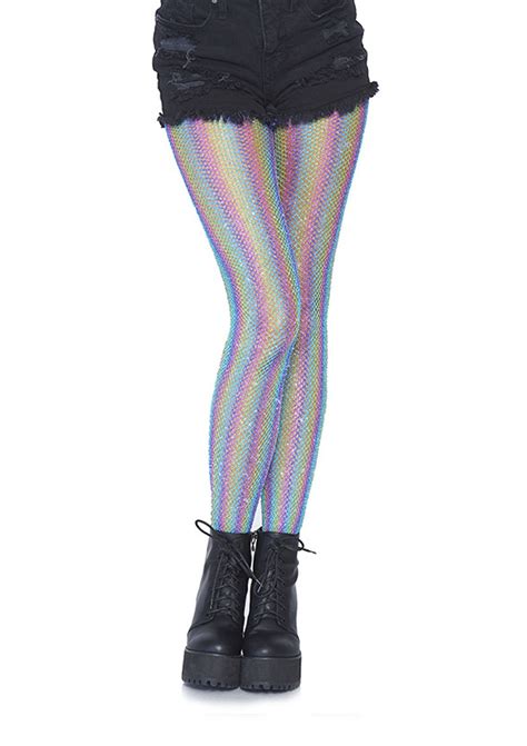 rainbow fishnet stockings|Rainbow Fishnet Stocking .